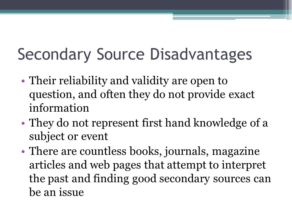 Secondary source